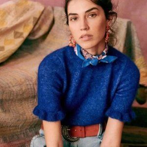 Sezane Mindy Jumper Sweater - Electric Blue